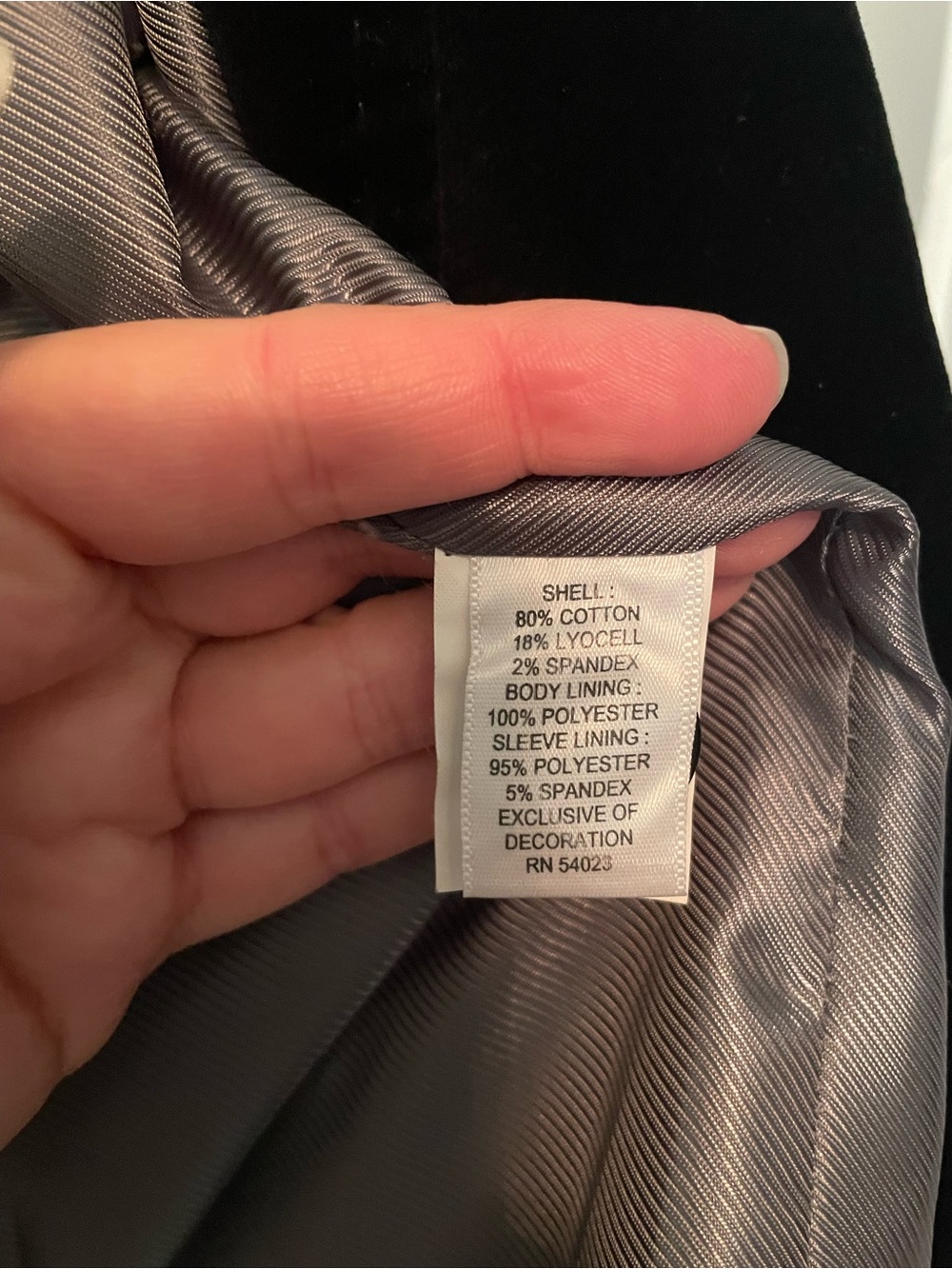 Banana Republic Black Velvet Blazer -  Single Breasted - Picture 5 of 6
